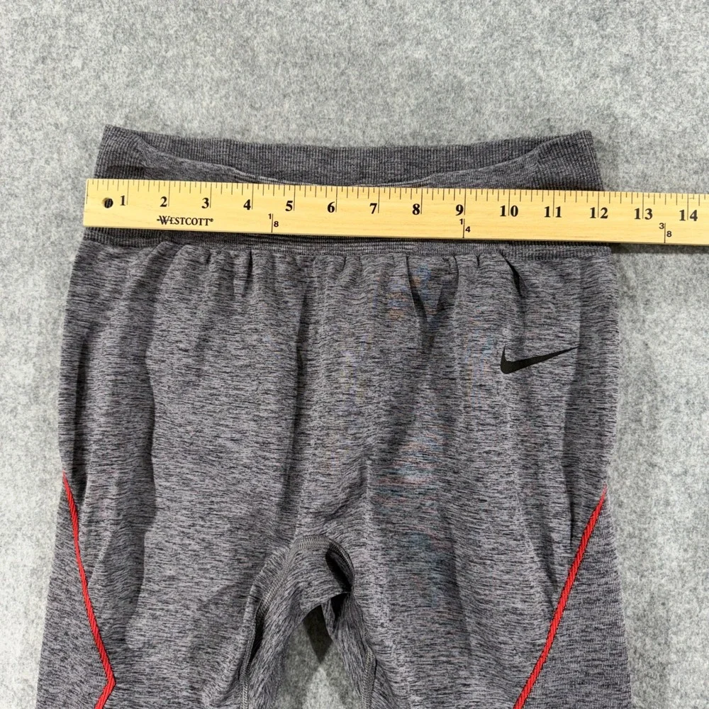 Nike Pro Zonal Strength Training Tights Womens Grey Red Compression Leggings